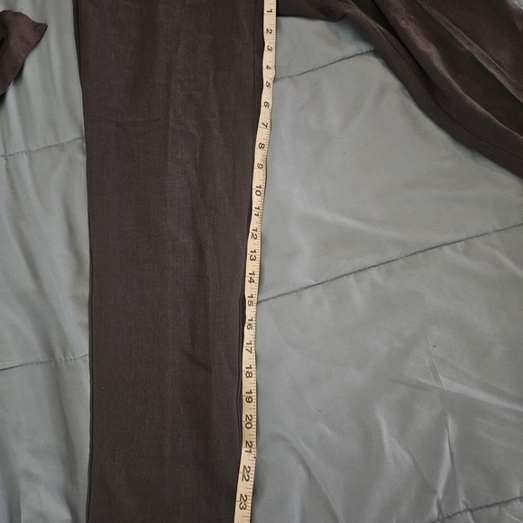 Women Gray Dressy Pants With Leather Details - Picture 5 of 5